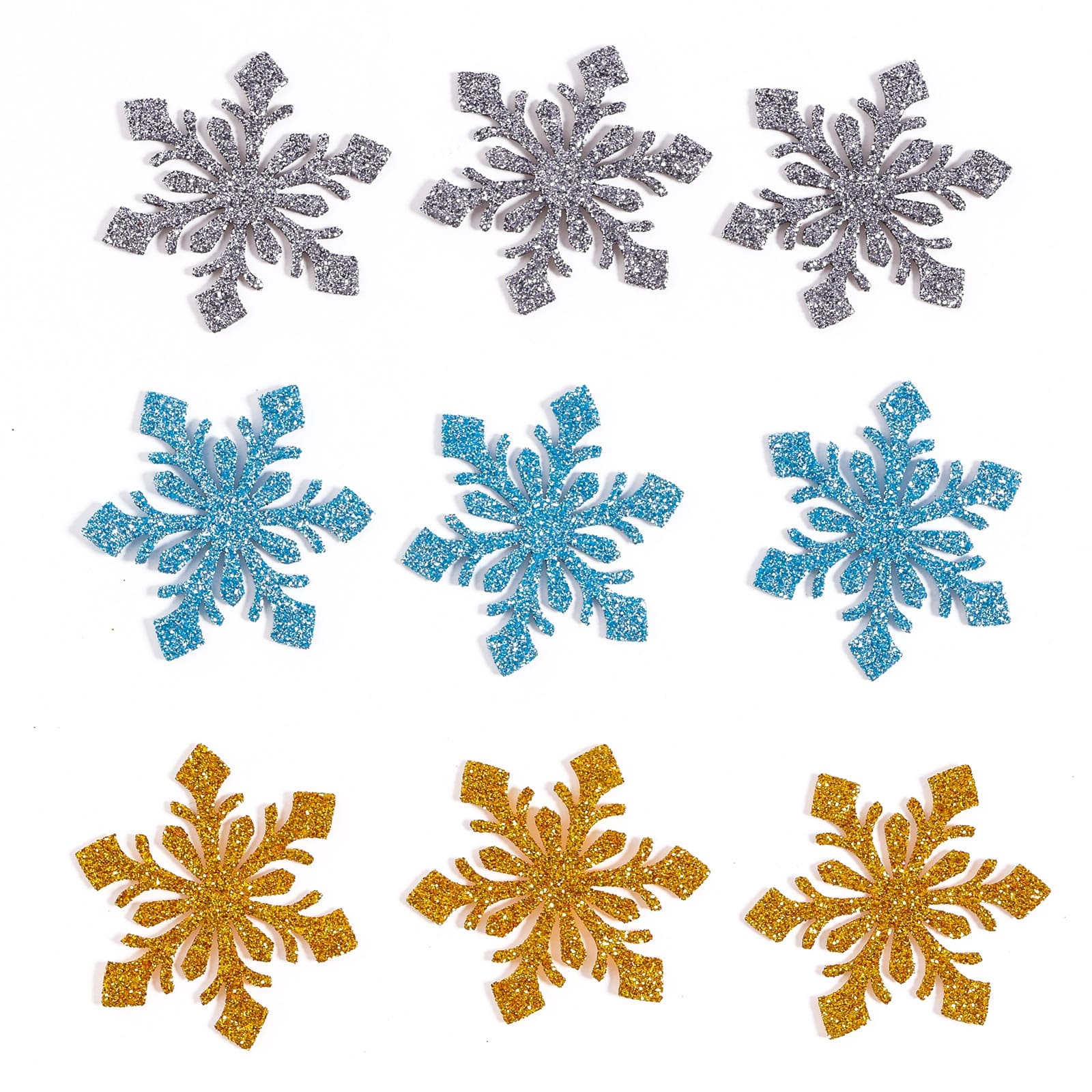 Декор. "снежинки" 5см 9шт микс