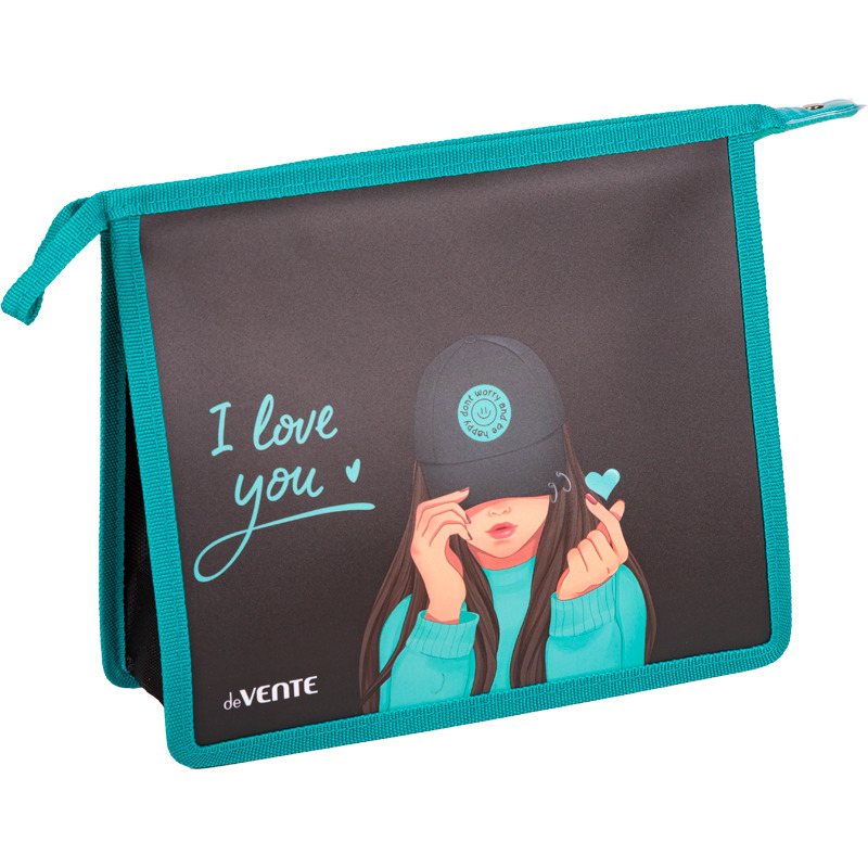 Папка для тетрадей а5 на молнии devente "k-pop heartbeat"