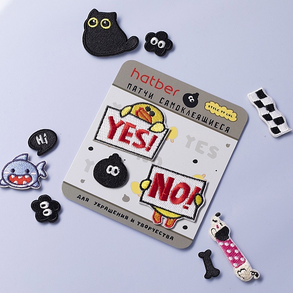 Наклейки самокл. hatber "yes no"
