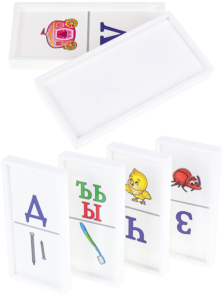 Игра домино логическое "алфавит" (рыжий кот) 3+