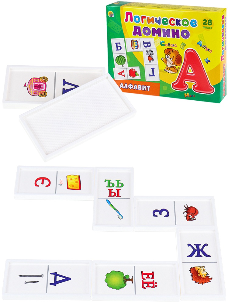 Игра домино логическое "алфавит" (рыжий кот) 3+