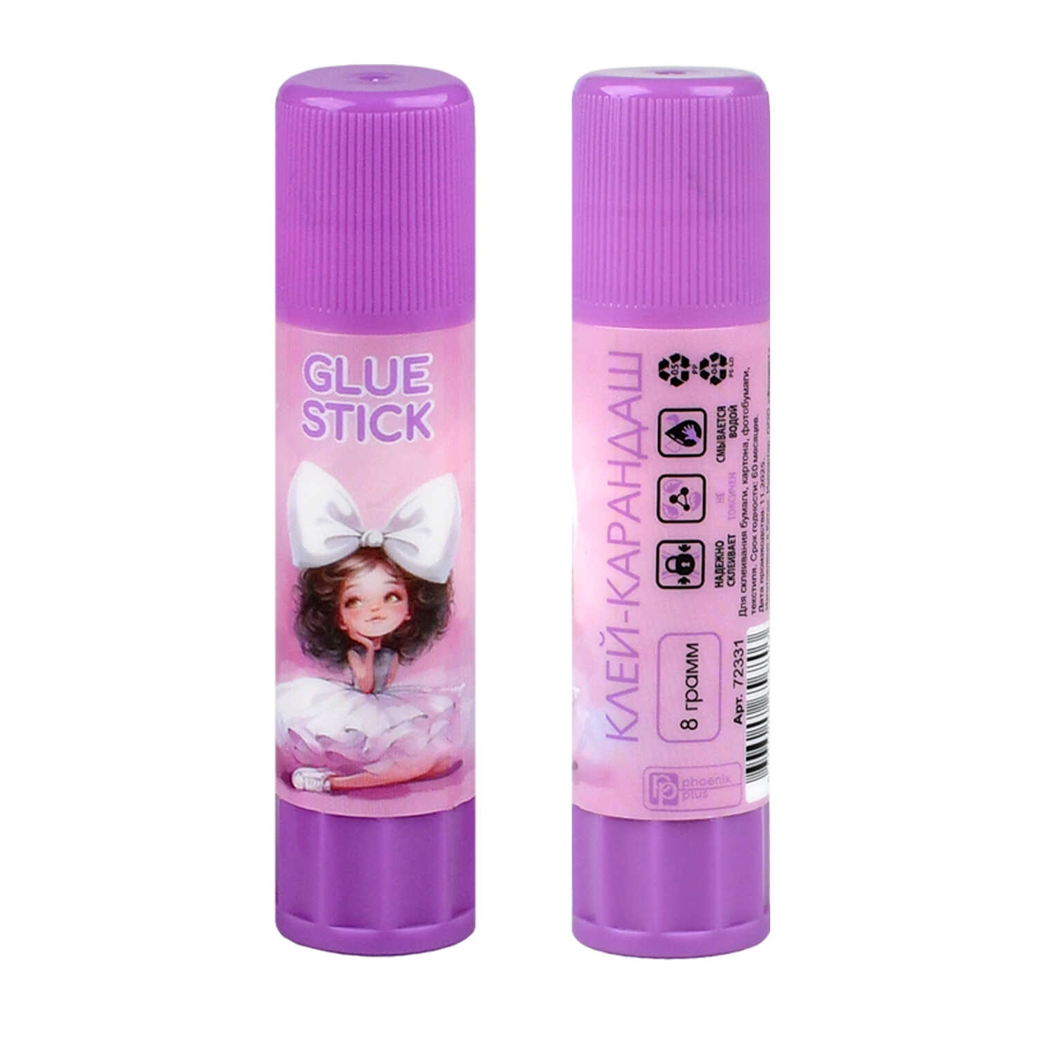 Клей-карандаш феникс+ "балерины" 8г pvp асс-т