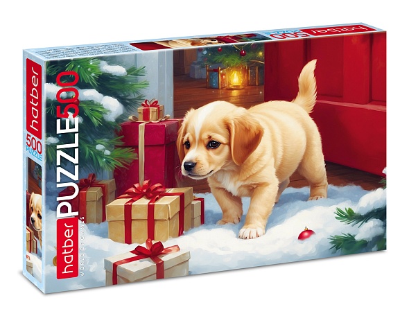 Игра пазлы 500 дет. "любопытный щенок" (hatber)