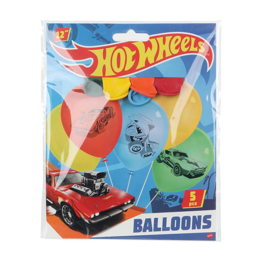 Набор шаров возд. 12''/30см 5шт. "hot wheels"