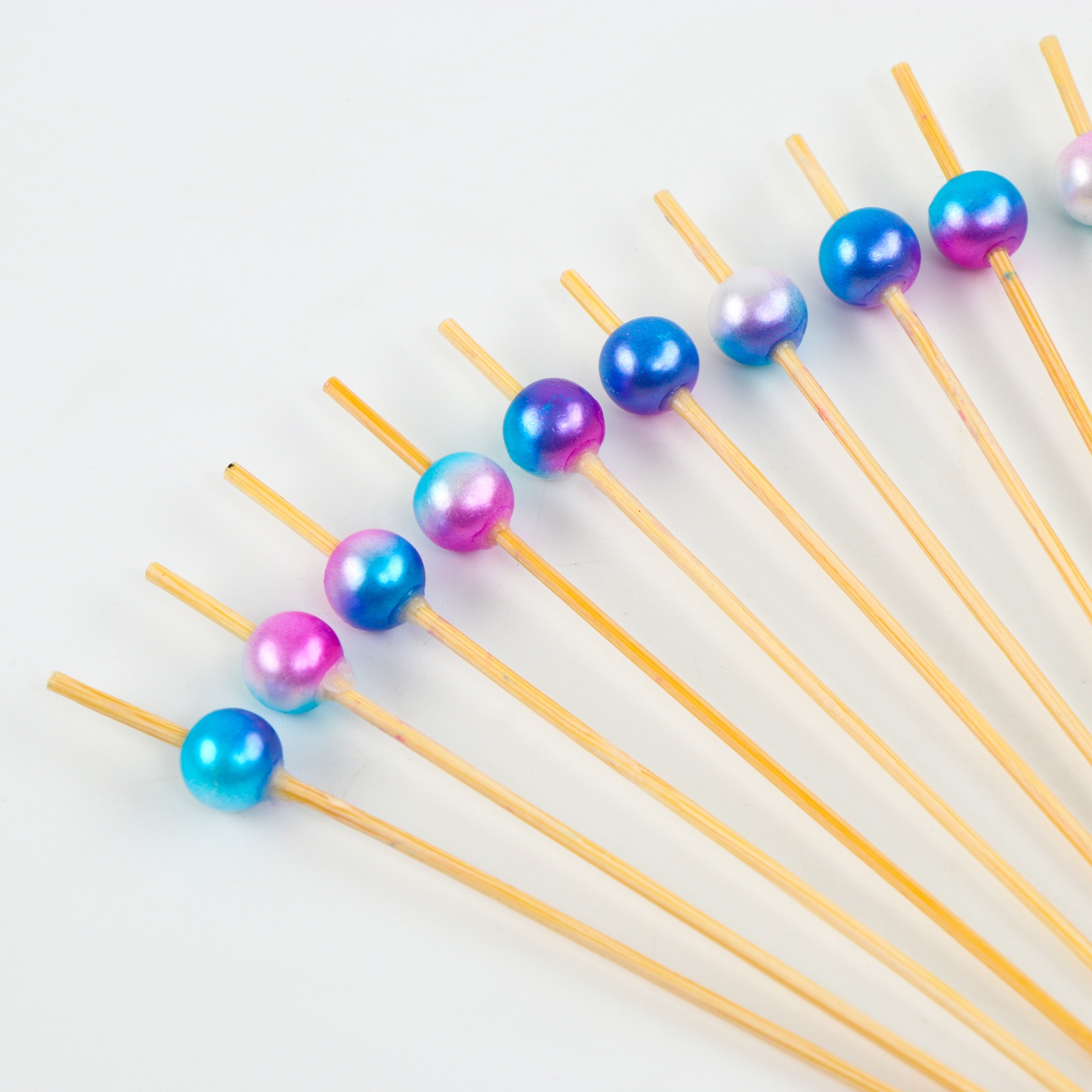 Шпажки для канапе "жемчужина" бамбук 12см набор 24шт.