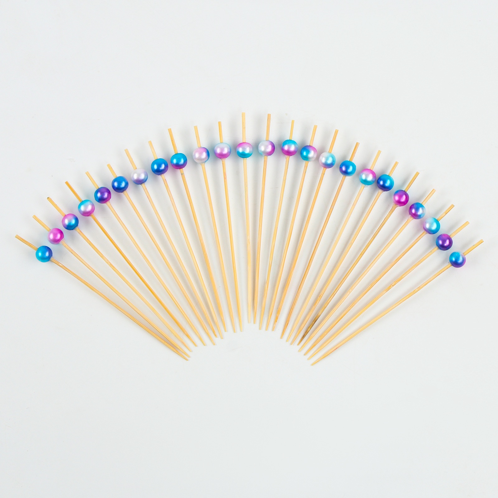 Шпажки для канапе "жемчужина" бамбук 12см набор 24шт.