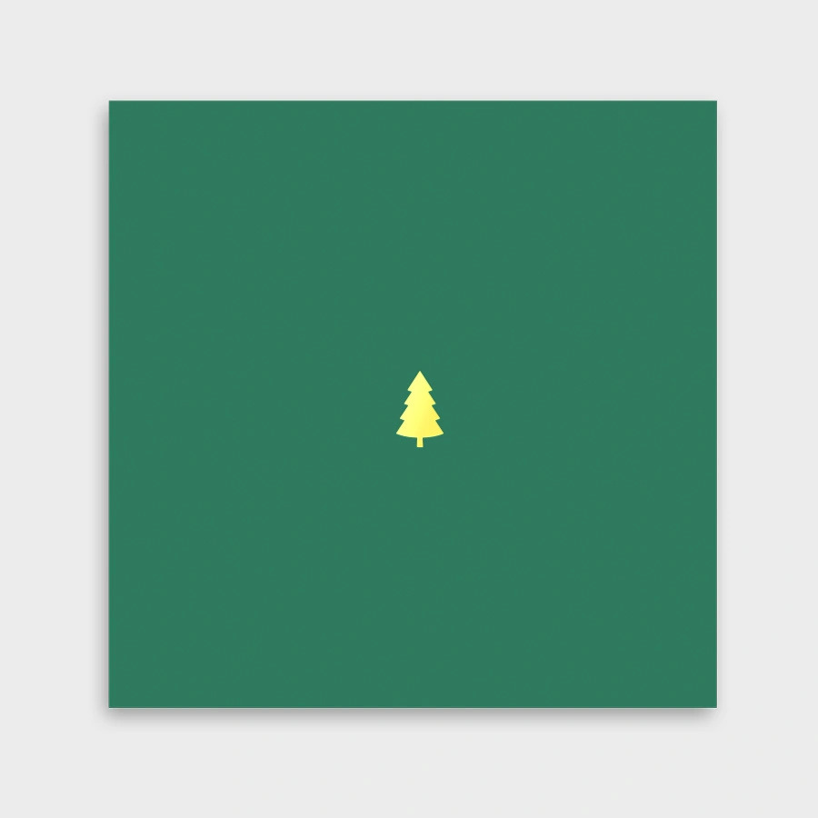 Миниоткрытка "ёлочка" 8х8см