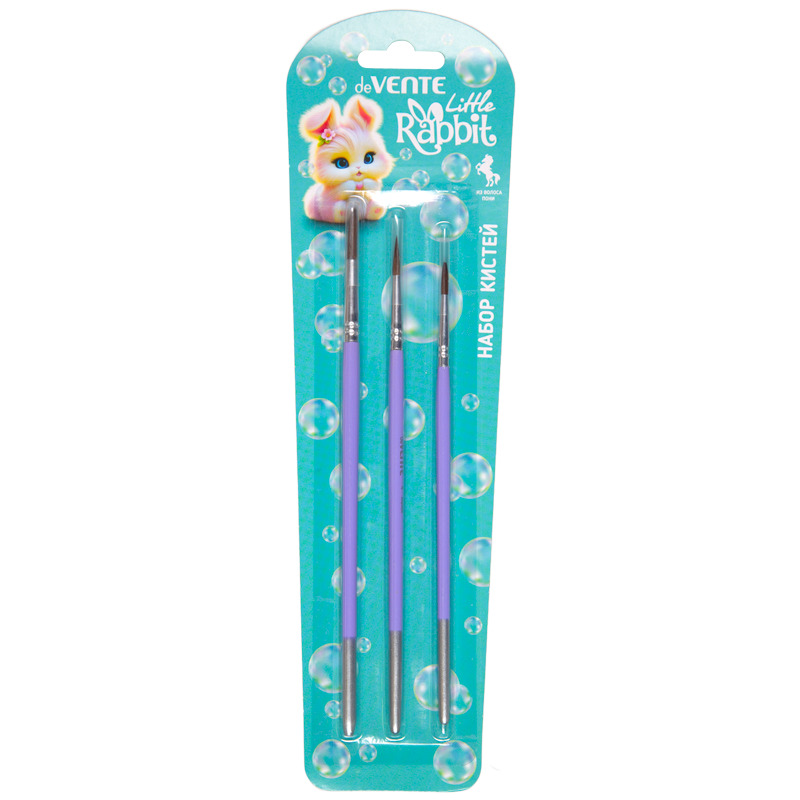 кисти в наборе пони 3шт. (№2,4,7) devente "little rabbit" Кисти в наборе пони 3шт. (№2,4,7) devente "little rabbit"