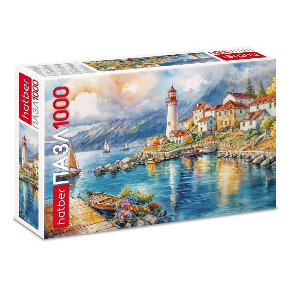 Пазлы 1000 дет. "живописный маяк" (hatber)