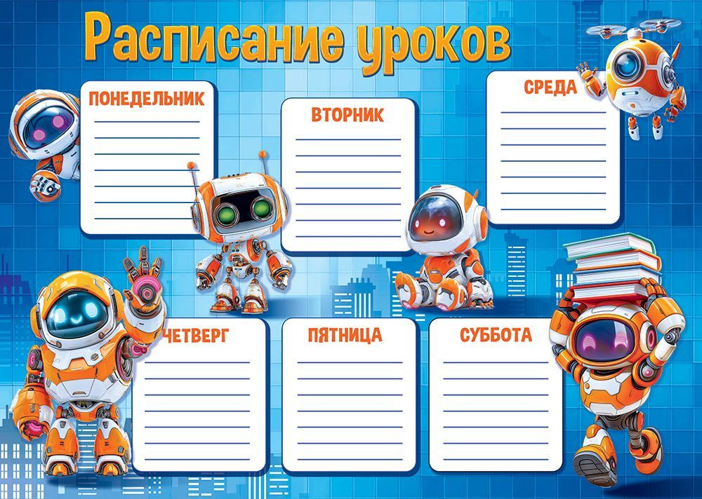 Расписание уроков а4 "роботы"
