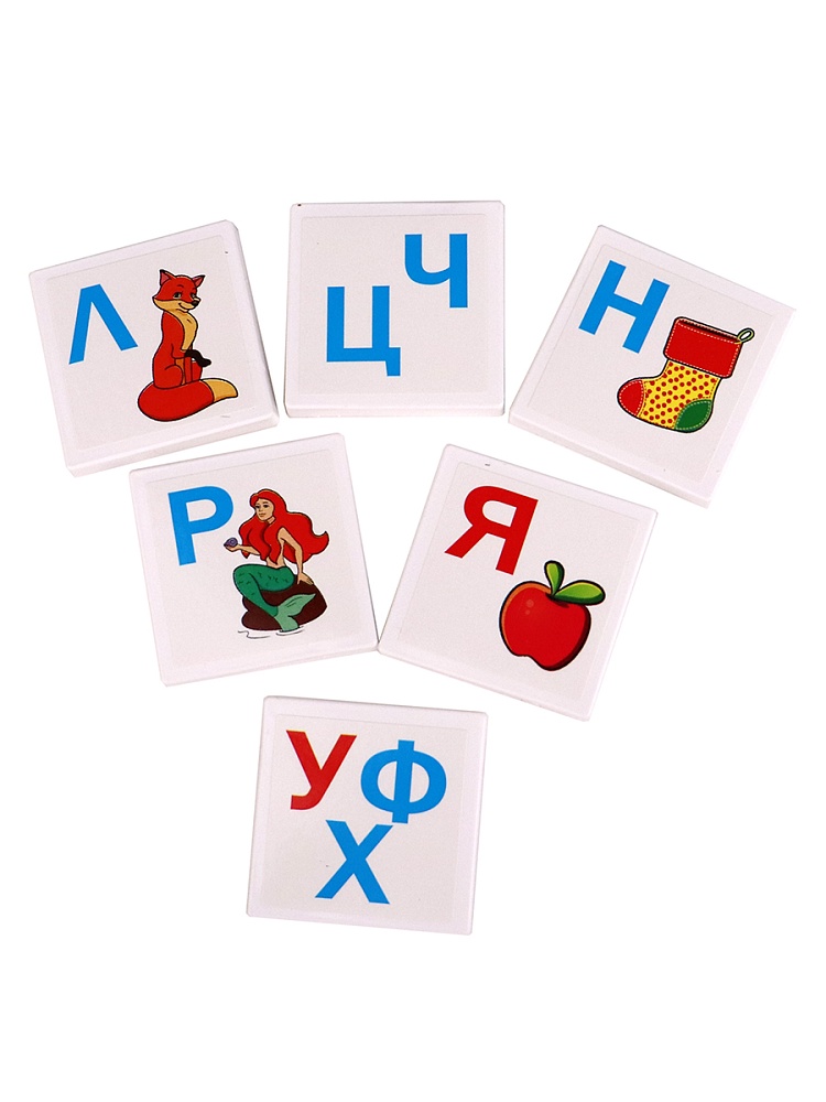 Игра лото "азбука в картинках" пластик (рыжий кот)