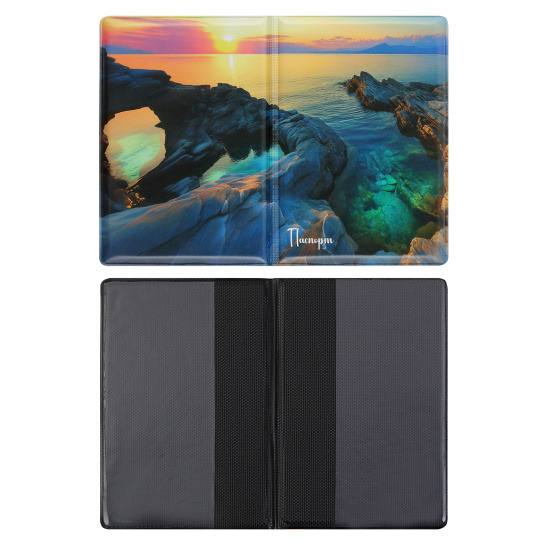 Обложка д/паспорта пвх кокос "природа"