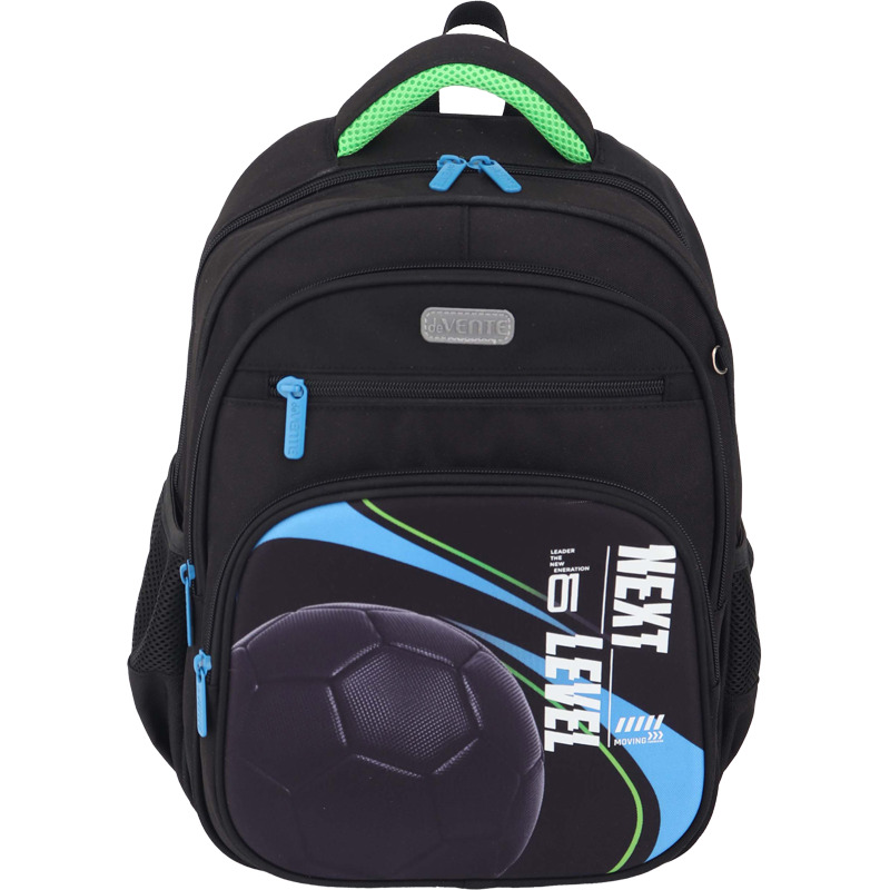 Рюкзак devente "grade. next level football" чёрный 37x28x16см эрг.спинка+часы