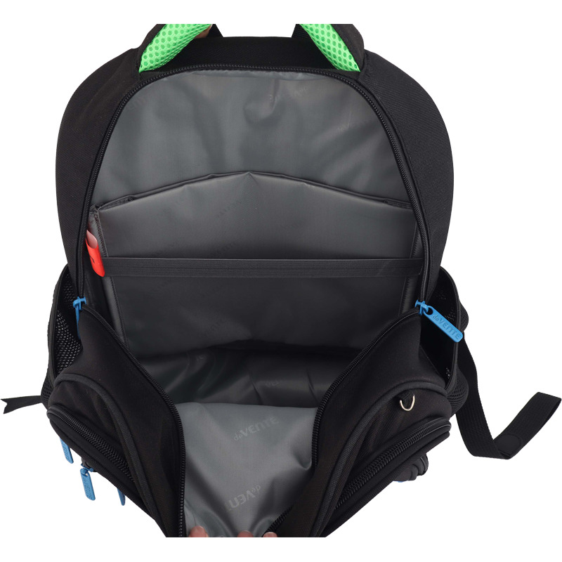 Рюкзак devente "grade. next level football" чёрный 37x28x16см эрг.спинка+часы