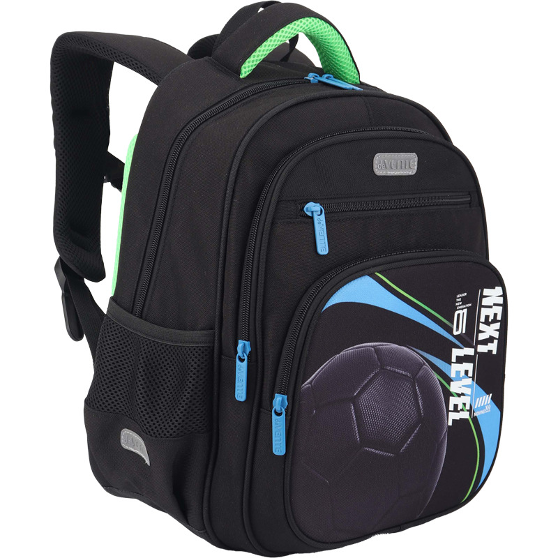 Рюкзак devente "grade. next level football" чёрный 37x28x16см эрг.спинка+часы