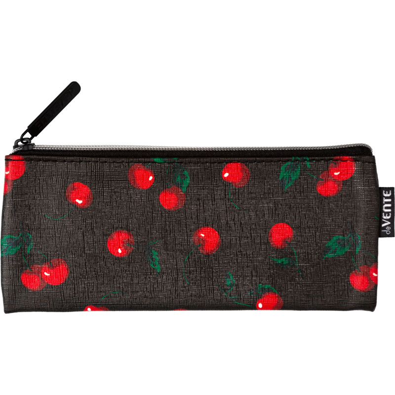 Пенал-косметичка на молнии devente "limited edition very cherry" 215х90х10мм кож.зам.