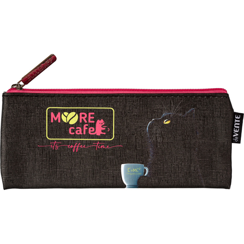 Пенал-косметичка на молнии devente "moore cafe" 215х90х10мм кож.зам.