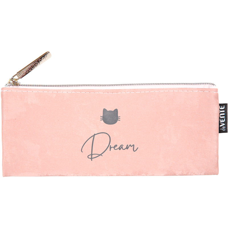 Пенал-косметичка на молнии devente "my dream" персиковый 215х90х10мм кож.зам.