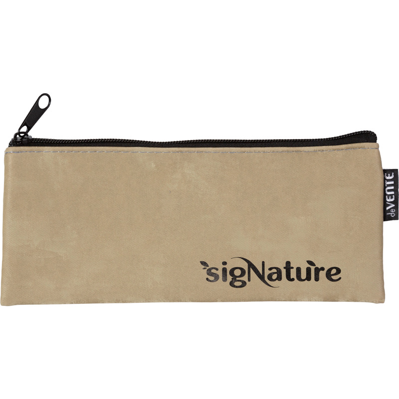 Пенал-косметичка на молнии devente "signature" оливковый 215х90х10мм кож.зам.