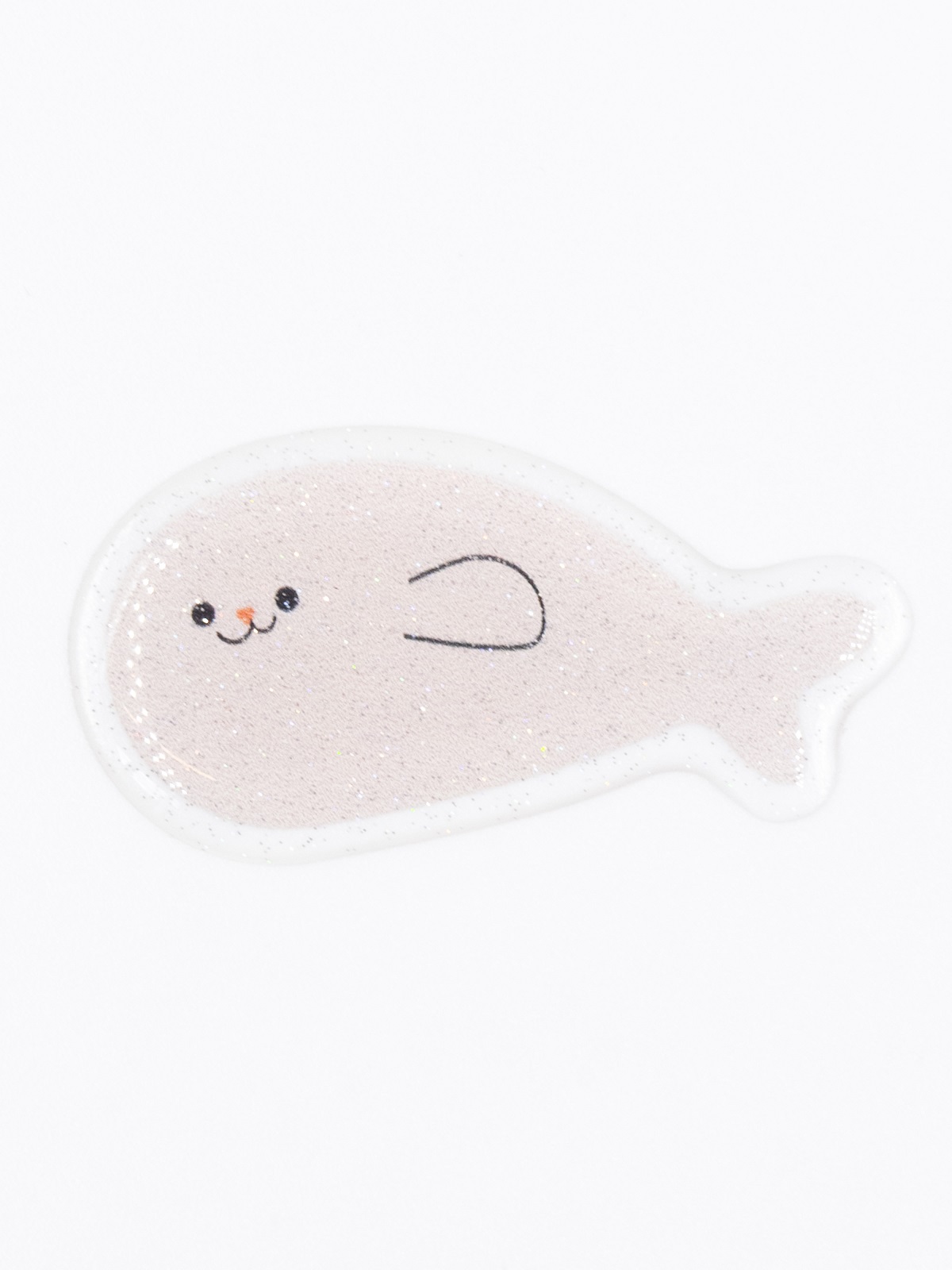 Наклейки объёмные "нерпа" с глиттером