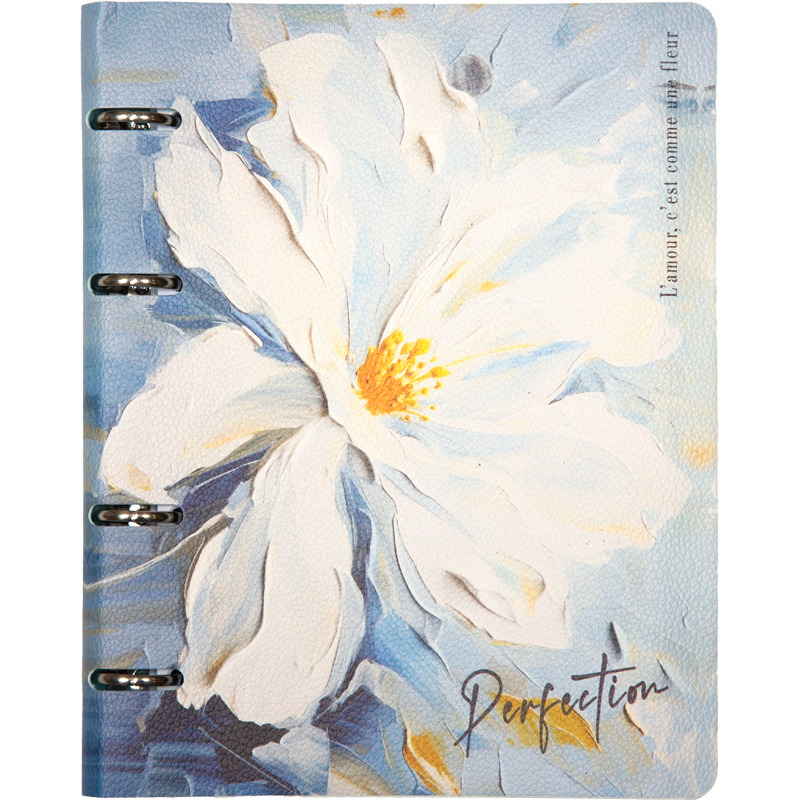 Тетрадь на кольцах 80л. кл. интегр.обл. "perfection" (devente) кож.зам.