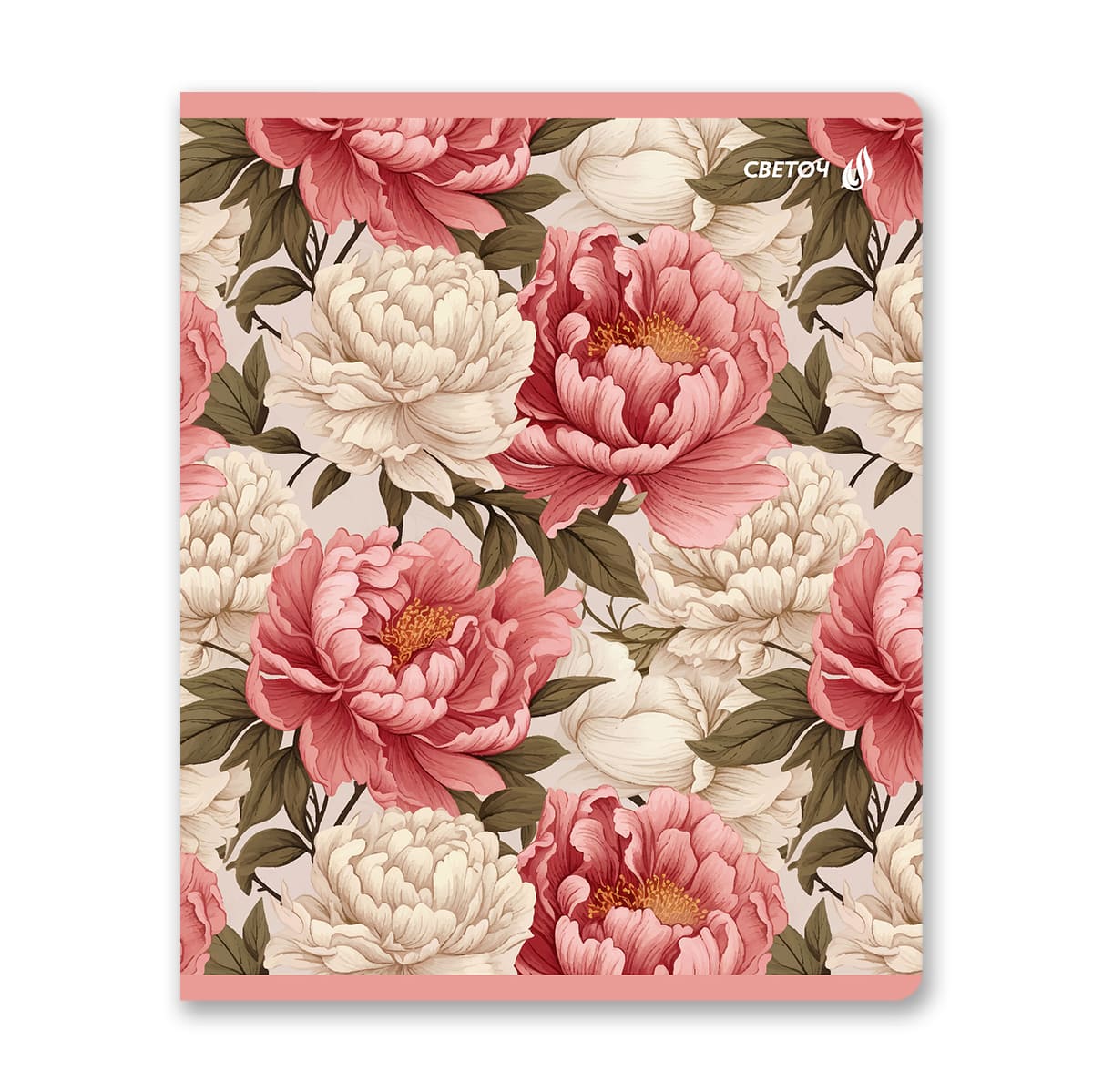 Тетрадь 48л. кл. "пионы" (светоч) б/б,асс-т