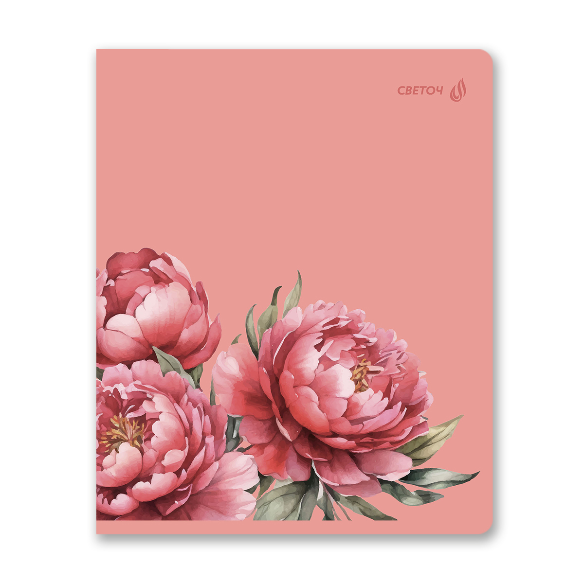 Тетрадь 48л. кл. "пионы" (светоч) б/б,асс-т