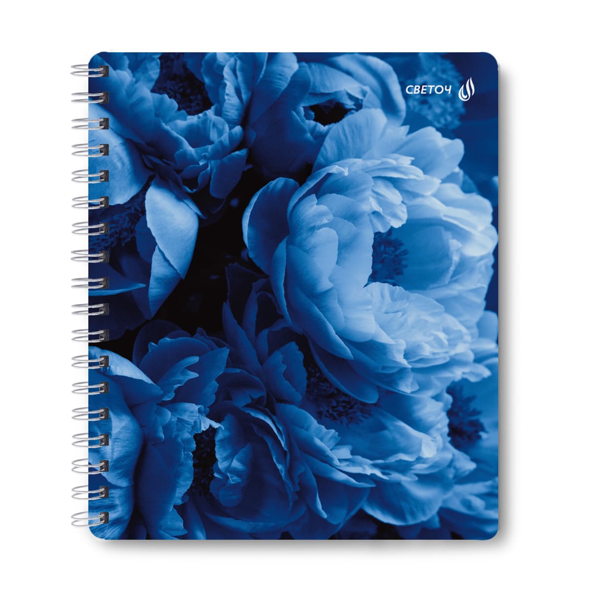 Тетрадь на гребне 96л. кл. "нежные лепестки" (светоч) б/б,пласт.обл.