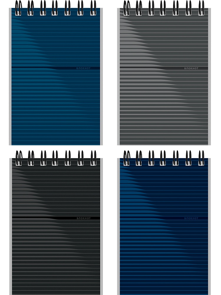 блокнот а7 гребень 40л. кл. "дизайн в полоску" (проф-пресс) асс-т Блокнот а7 гребень 40л. кл. "дизайн в полоску" (проф-пресс) асс-т