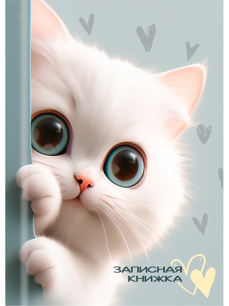 Книжка записная а7 тв.обл. 48л. кл. "обаятельные котята" (проф-пресс) глянц.лам.