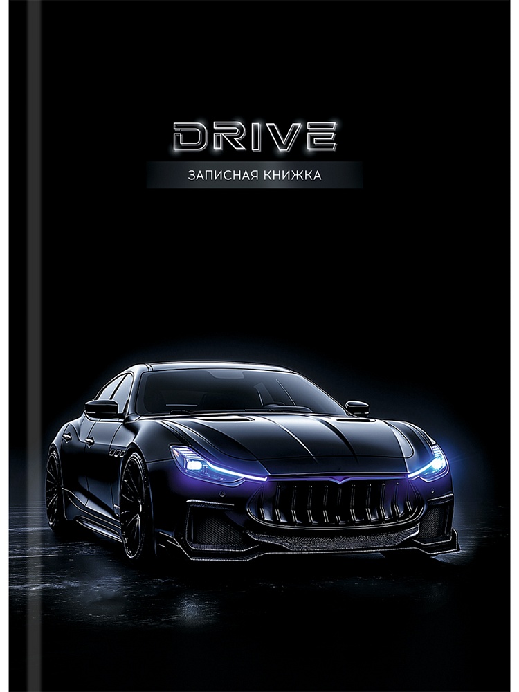 Книжка записная а7 тв.обл. 48л. кл. "чёрный автомобиль-19" (проф-пресс) глянц.лам.
