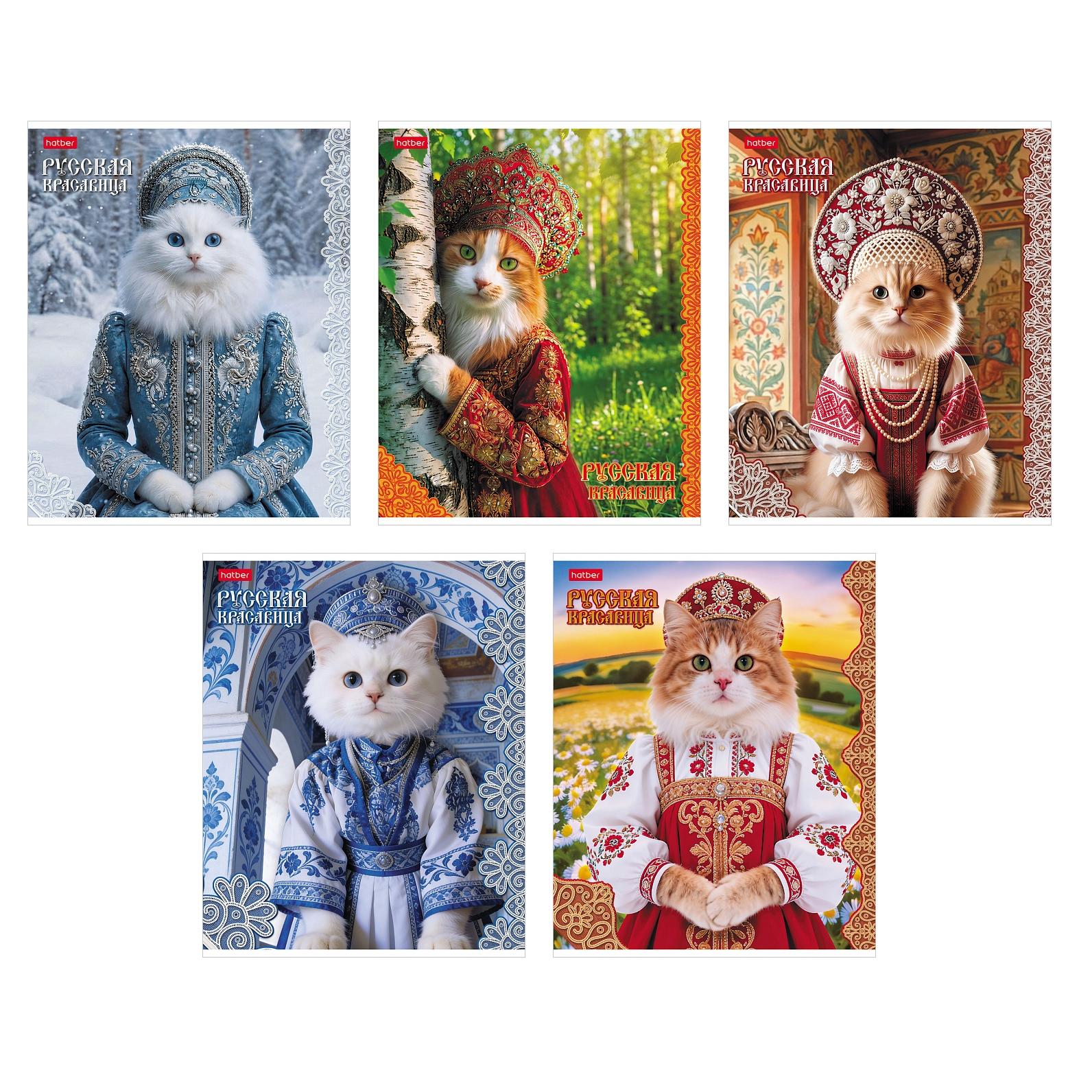Тетрадь 48 л. кл. "русская красавица" (hatber) б/б,асс-т