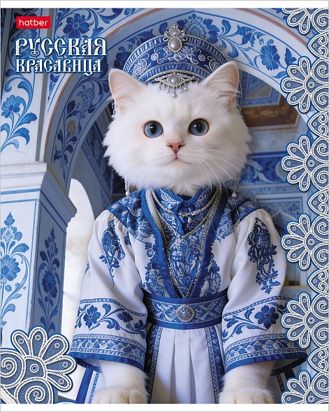 Тетрадь 48 л. кл. "русская красавица" (hatber) б/б,асс-т