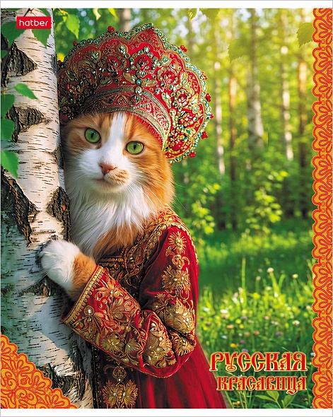 Тетрадь 48 л. кл. "русская красавица" (hatber) б/б,асс-т