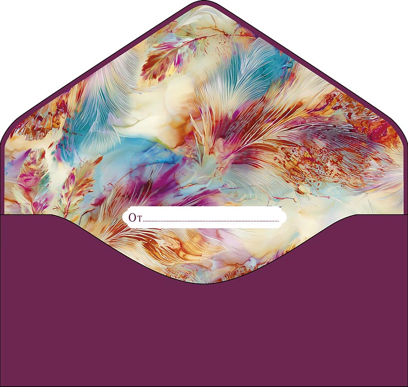 Конверт для денег "с юбилеем" софт тач фольга