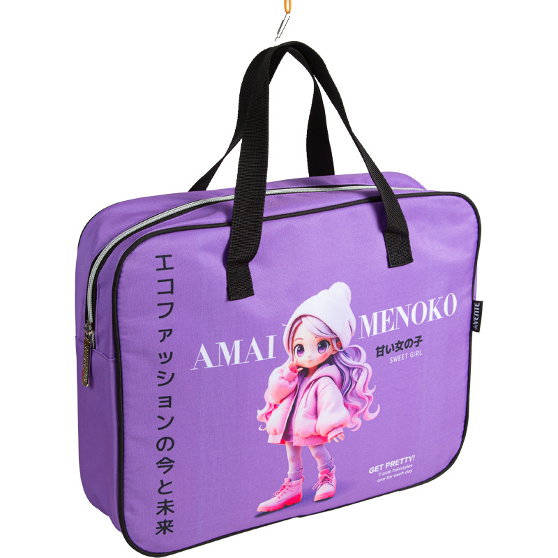 Папка текстиль с ручками а4+ devente "amai menoko" на молнии