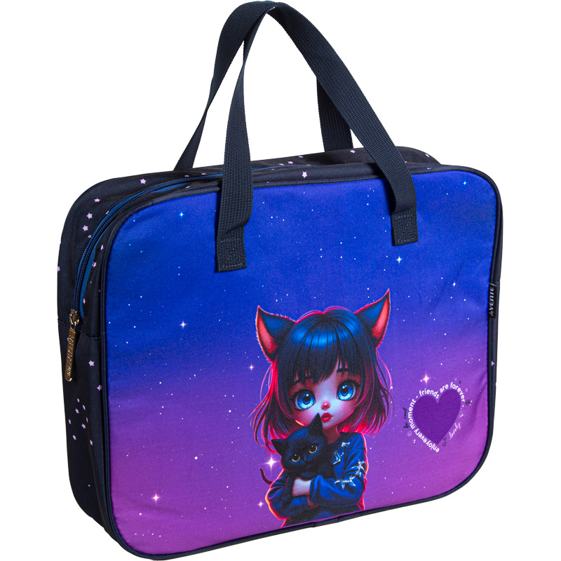 Папка текстиль с ручками а4+ devente "friends forever" на молнии