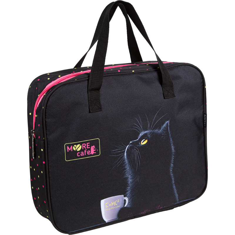 Папка текстиль с ручками а4+ devente "moore cafe" на молнии