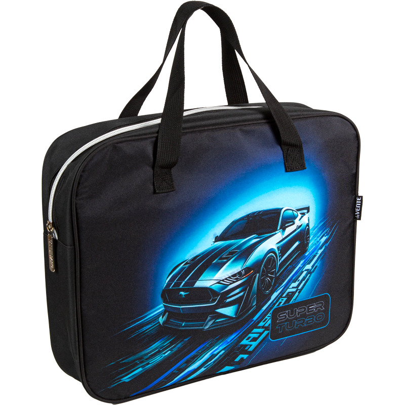 Папка текстиль с ручками а4+ devente "super turbo" на молнии