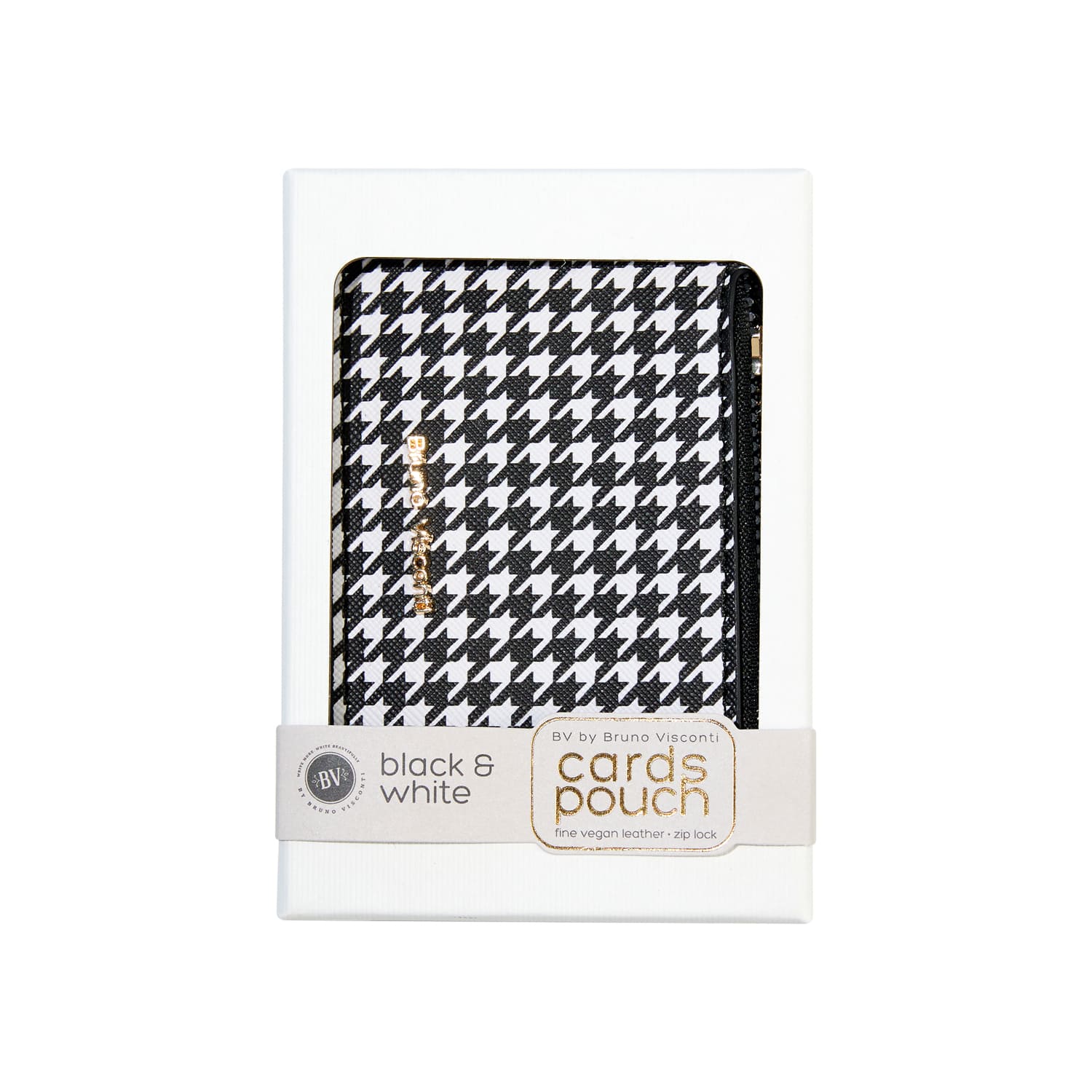 Картхолдер bruno visconti "black&white. модный паттерн" 115х80х10мм кож.зам.