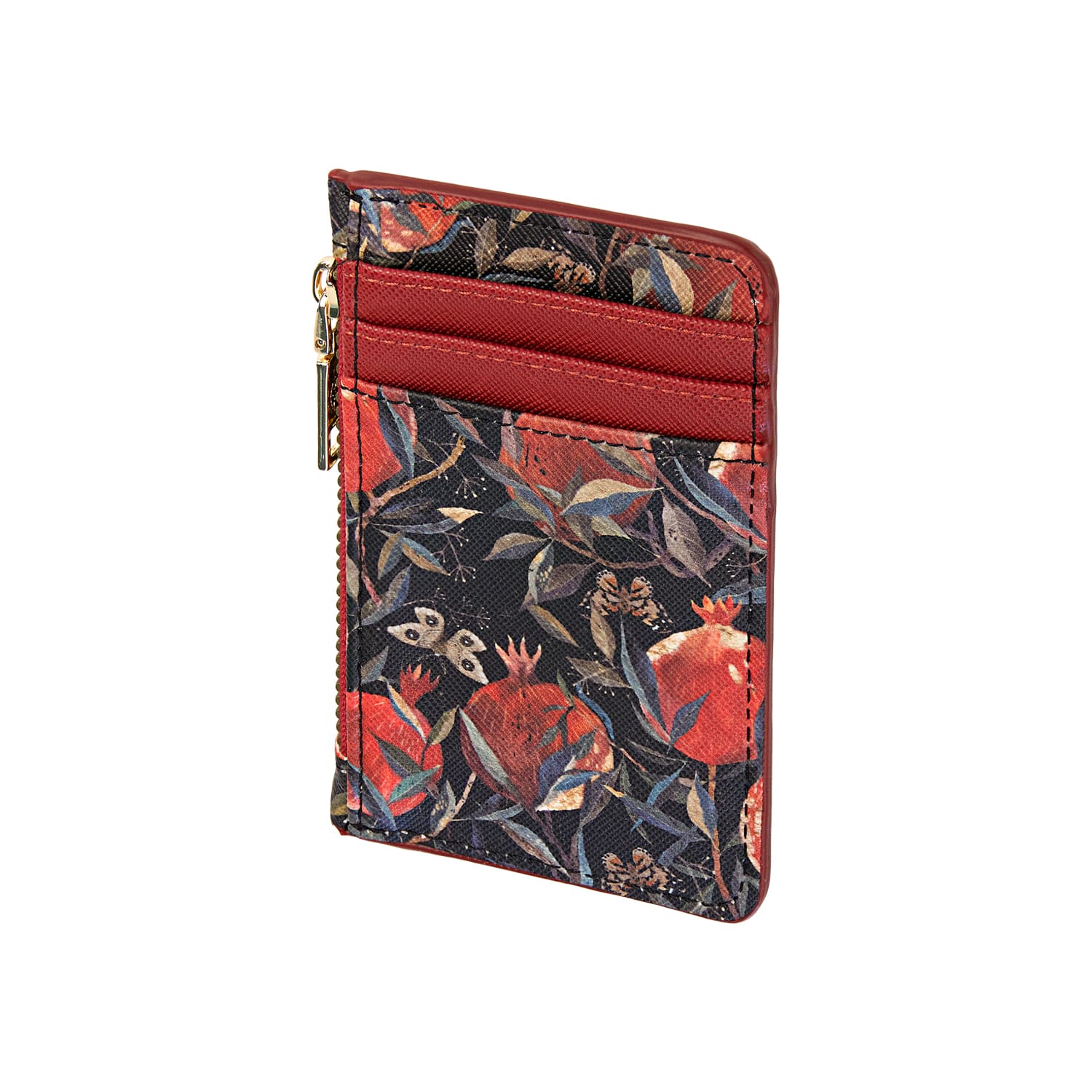 Картхолдер bruno visconti "flora. гранат" 115х80х10мм кож.зам.