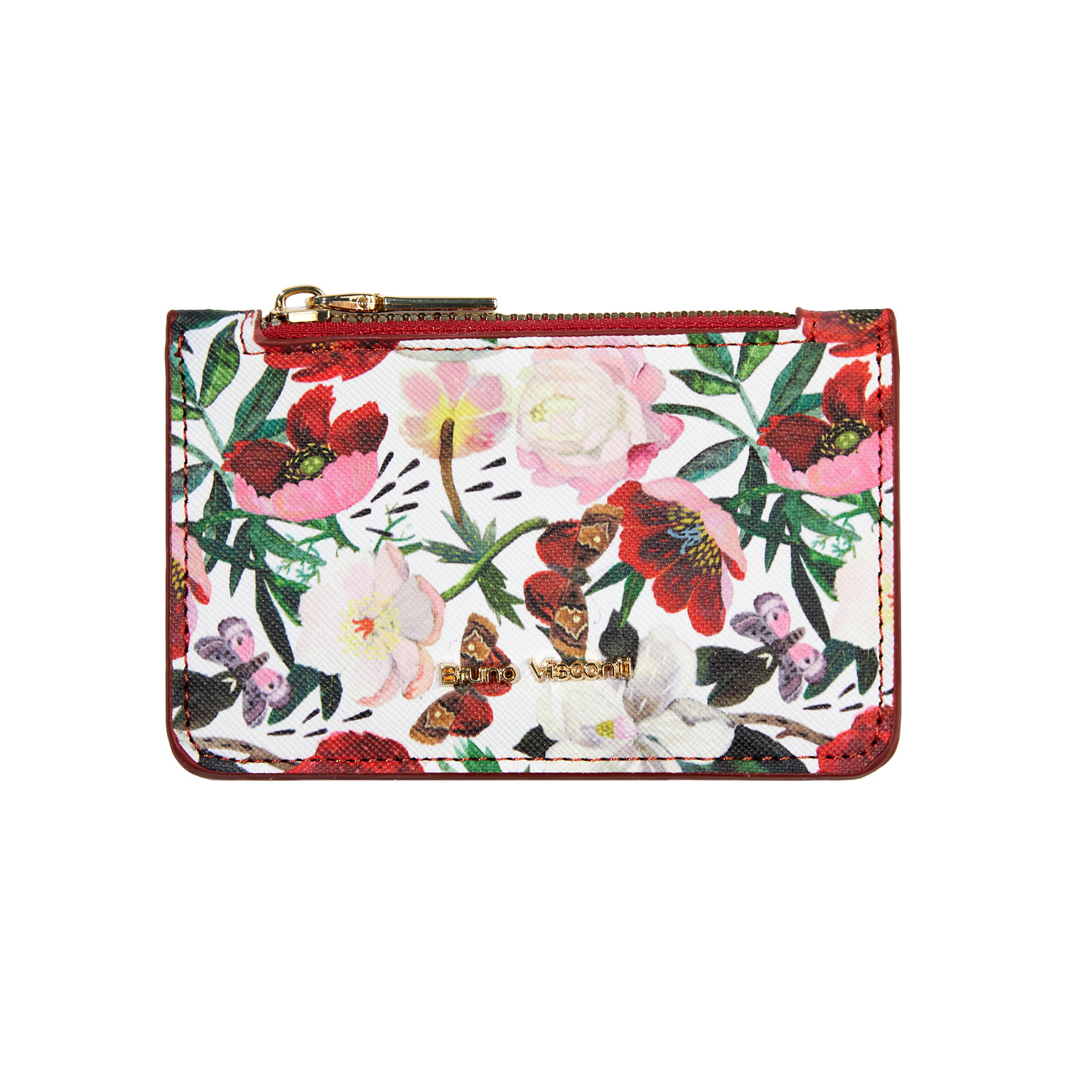 Картхолдер bruno visconti "flora. пионы" 115х80х10мм кож.зам.