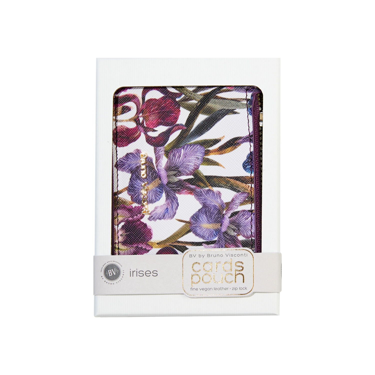 Картхолдер bruno visconti "flora. ирисы" 115х80х10мм кож.зам.