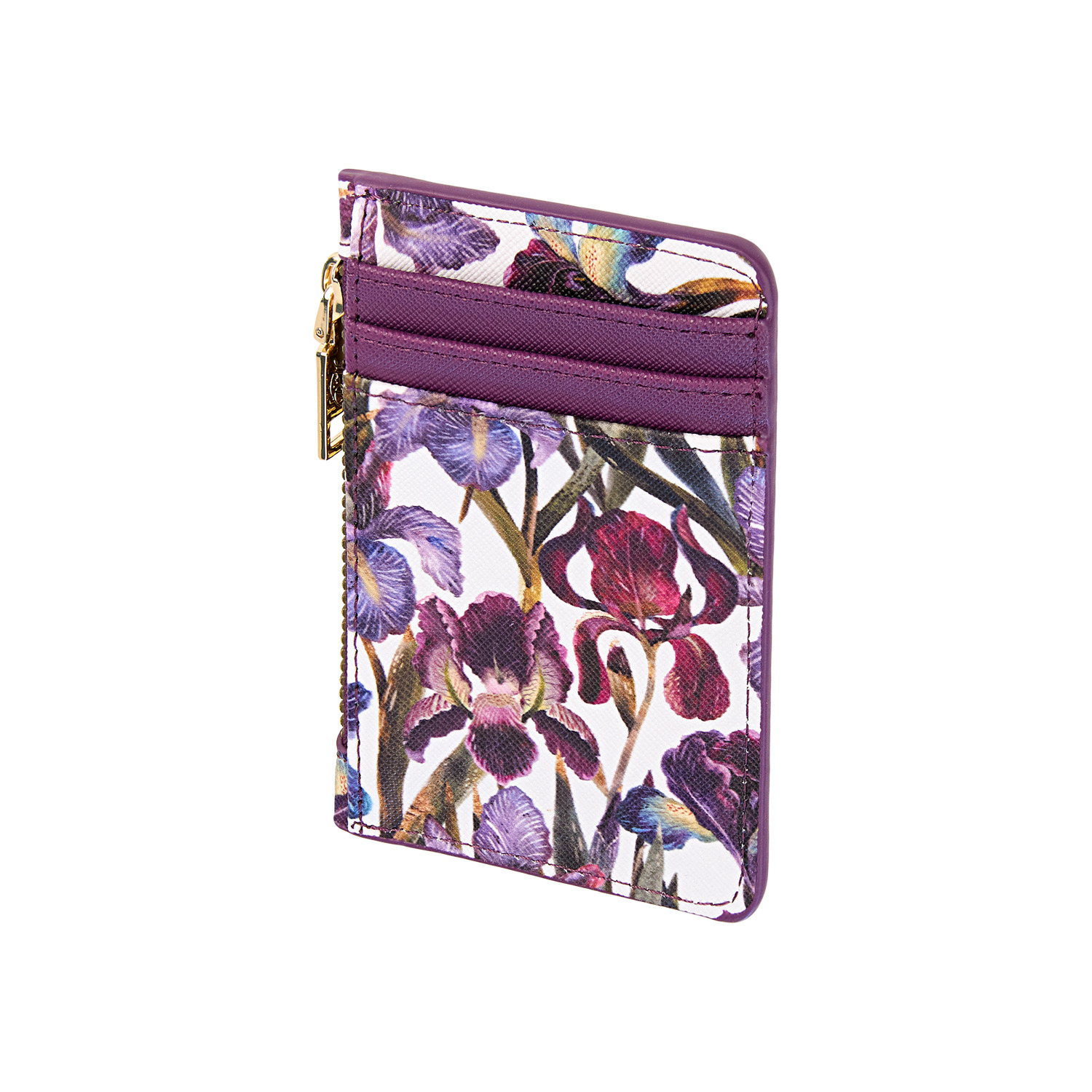 Картхолдер bruno visconti "flora. ирисы" 115х80х10мм кож.зам.