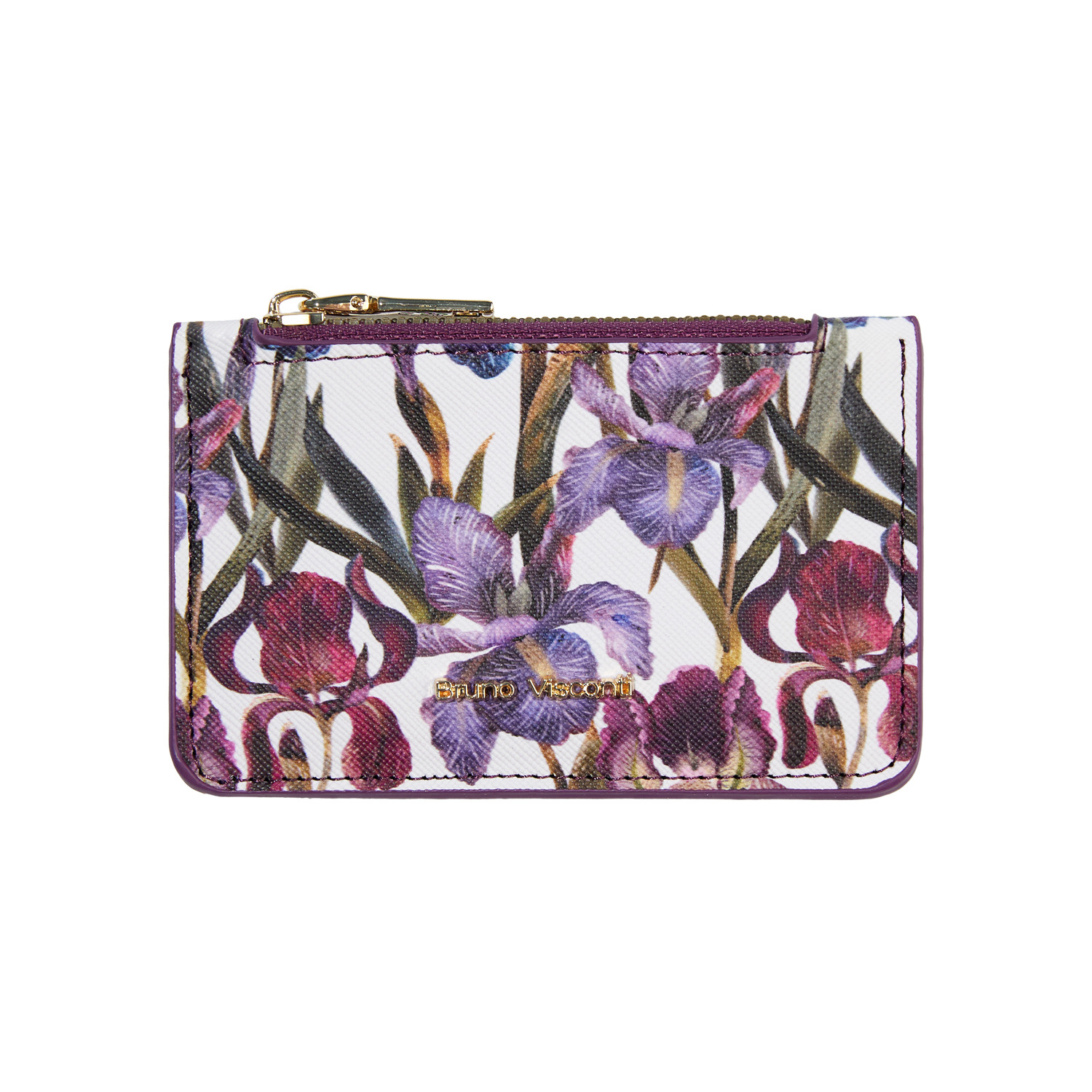 Картхолдер bruno visconti "flora. ирисы" 115х80х10мм кож.зам.