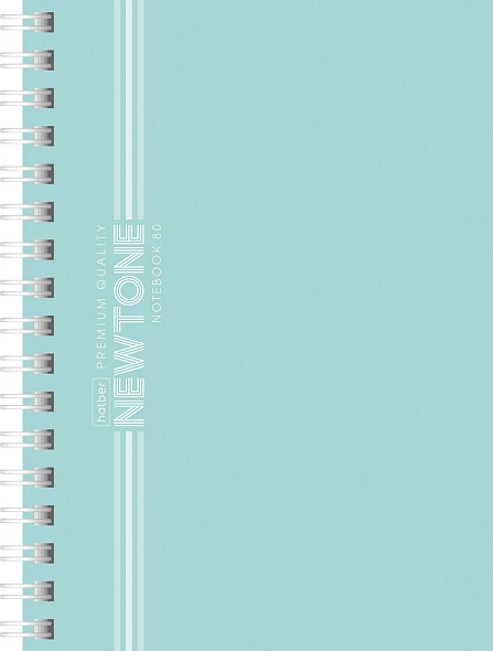 Блокнот а6 гребень 80л. кл. "newtone pastel" зелёный нефрит (hatber) перфорац.