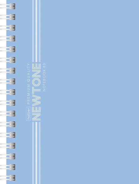 Блокнот а6 гребень 80л. кл. "newtone pastel" голубая дымка (hatber) перфорац.
