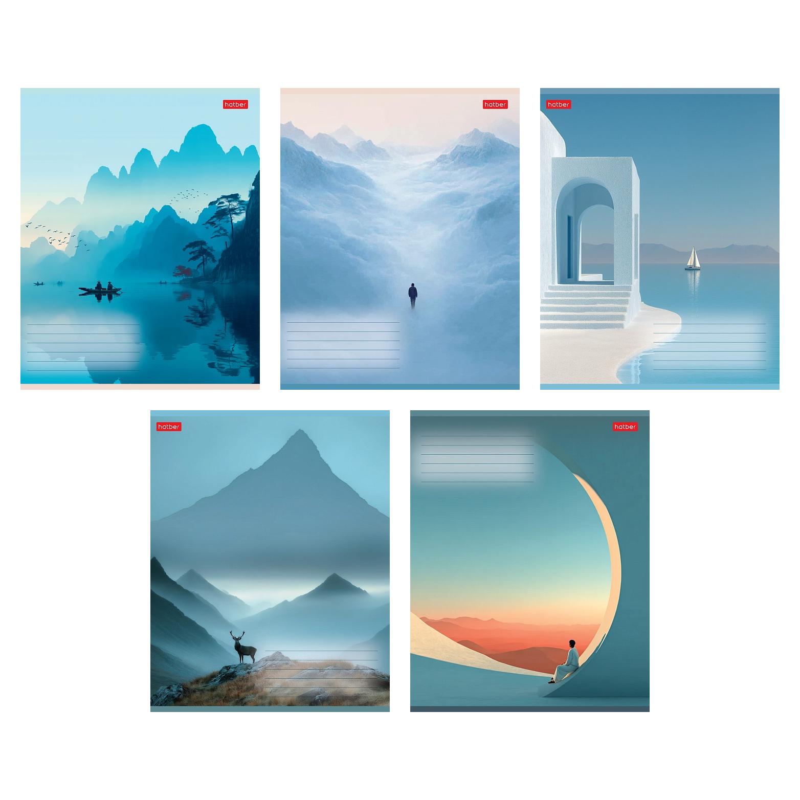 Тетрадь 18л. лин. "природа тишины" (hatber) б/б,асс-т