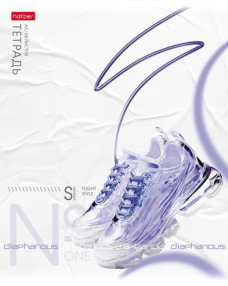 Тетрадь 48л. кл. "лёгкий стиль" (hatber) б/б,асс-т