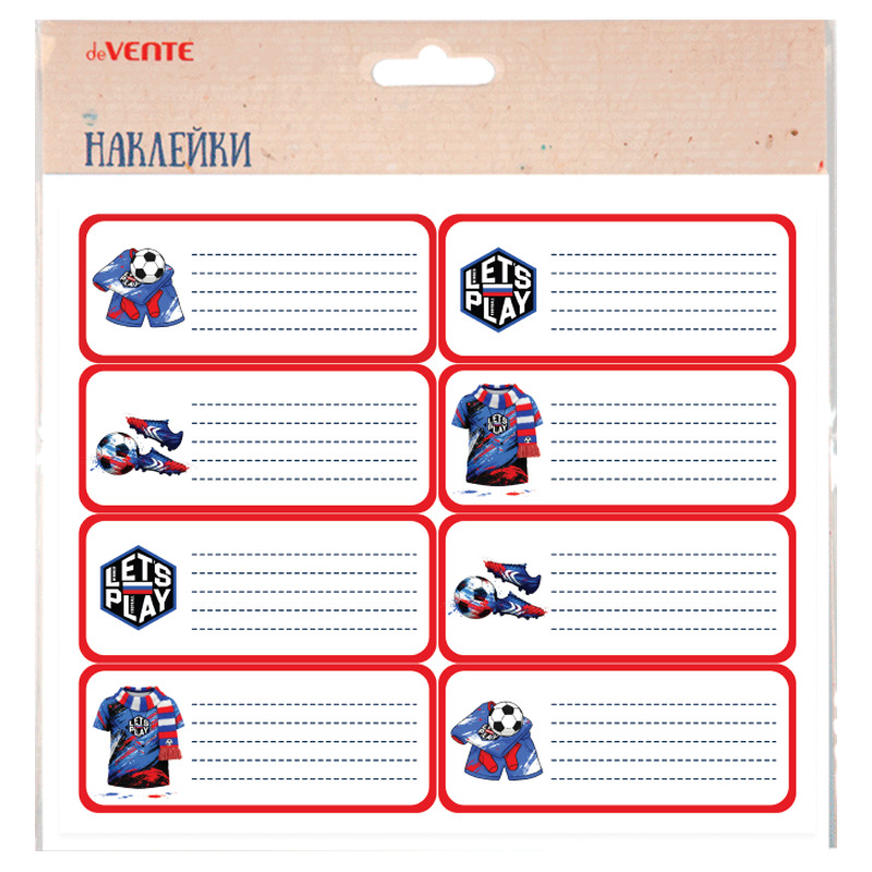 набор наклеек на тетрадь devente "football winner" 8шт. Набор наклеек на тетрадь devente "football winner" 8шт.